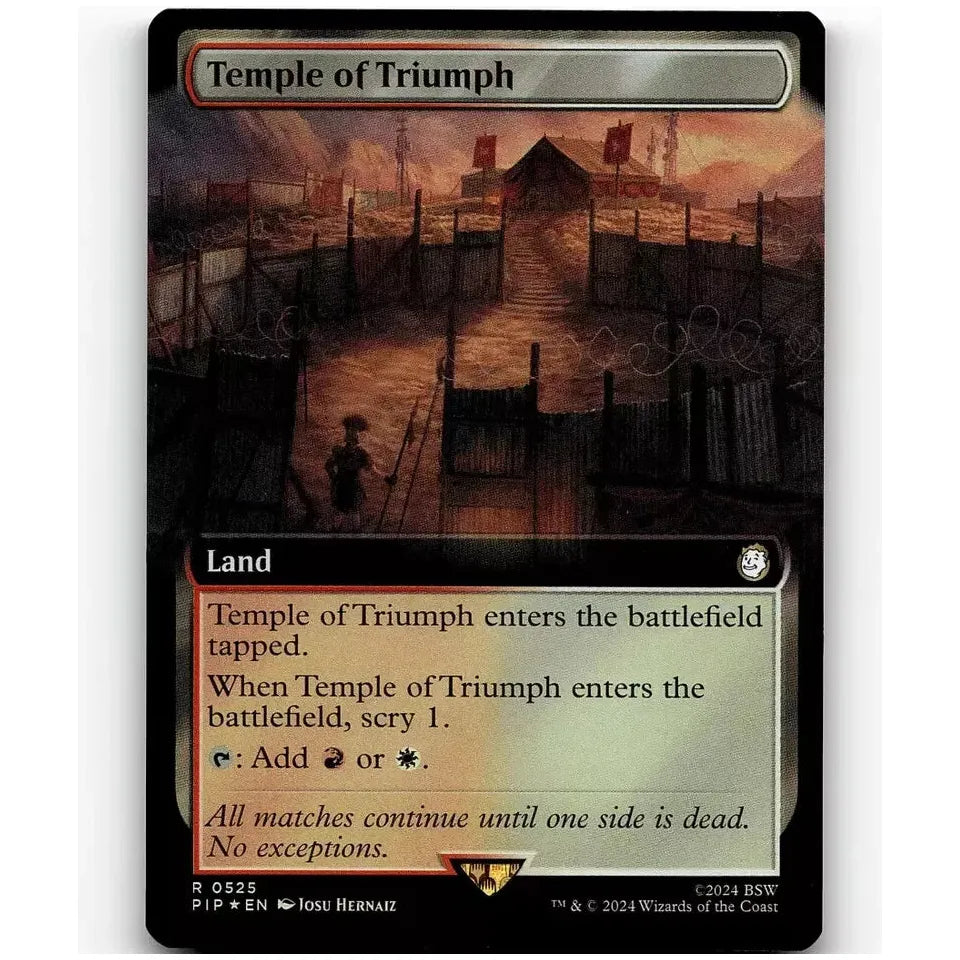 Temple of Triumph (Extended Art) - MTG Fallout Commander - Near Mint Foil