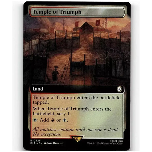 Temple of Triumph (Extended Art) - MTG Fallout Commander - Near Mint Foil