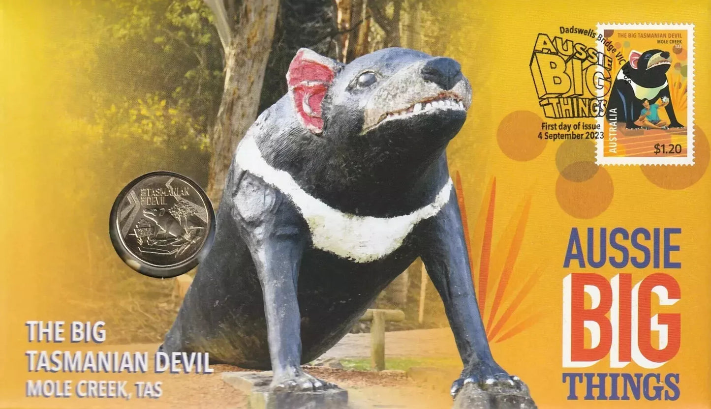 2023 Aussie Big Things Big Tasmanian Devil - $1 Coin RAM PNC