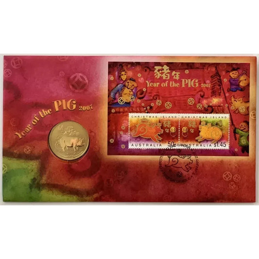 2007 Lunar Year of the Pig - $1 Coin Perth Mint PNC