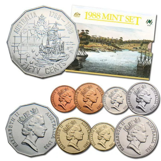 1988 8 Coin Bicentennial Mint Set - Royal Australian Mint