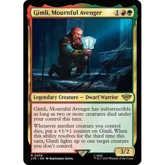 Gimli, Mournful Avenger (Rare) - MTG Tales of Middle Earth - Near Mint Foil