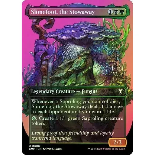 Slimefoot, the Stowaway (Borderless) - MTG Commander Masters - Near Mint Foil