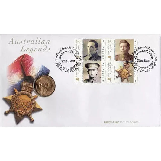 2000 Australian Legends Australia Day The Last ANZACs - $1 Coin RAM PNC