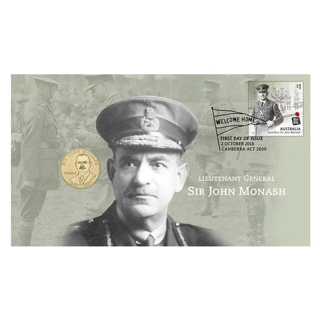 2018 Lieutenant General Sir John Monash $1 Australian RAM PNC