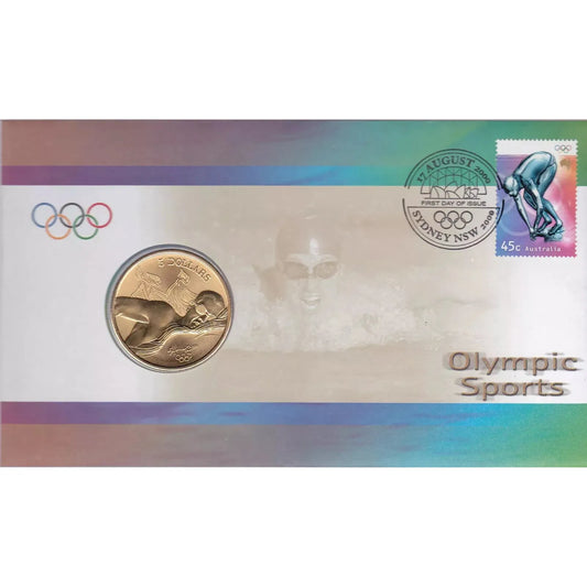 2000 Olympic Sports (Aquatics) - $5 Commemorative Coin FDC/PNC