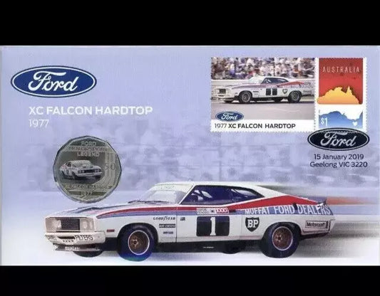 2019 Ford XC Falcon Hardtop 1977 - 50c Coloured Coin RAM PNC