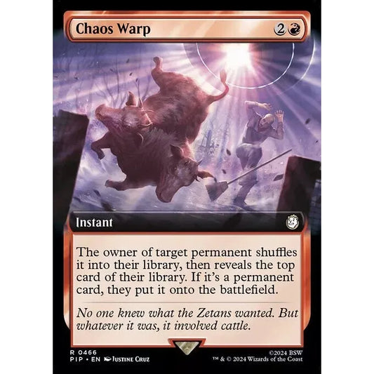 Chaos Warp (Full Art) - MTG Fallout Commander - Near Mint Non Foil