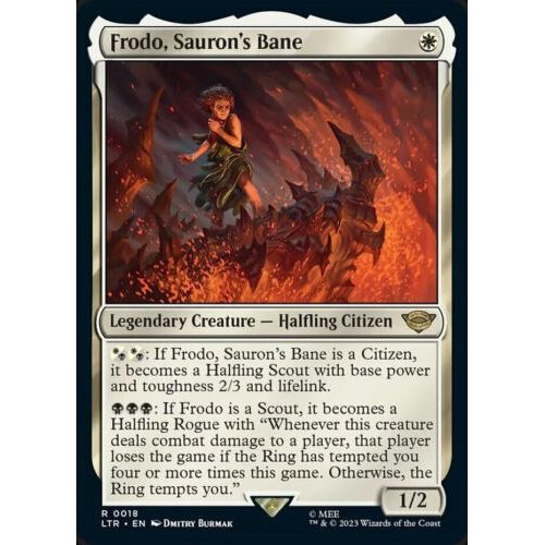 Frodo, Sauron's Bane (Rare) - MTG Tales of Middle Earth - Near Mint Non Foil