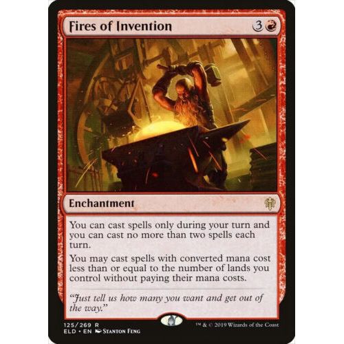 Fires of Invention (Rare) - MTG Throne of Eldraine - Near Mint Non Foil