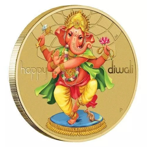 2018 Diwali Festival $1 Tuvalu Perth Mint PNC