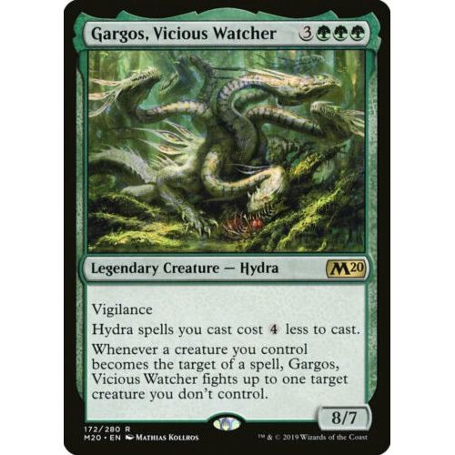 Gargos, Vicious Watcher (Rare) - MTG Core Set 2020 - Near Mint Non Foil