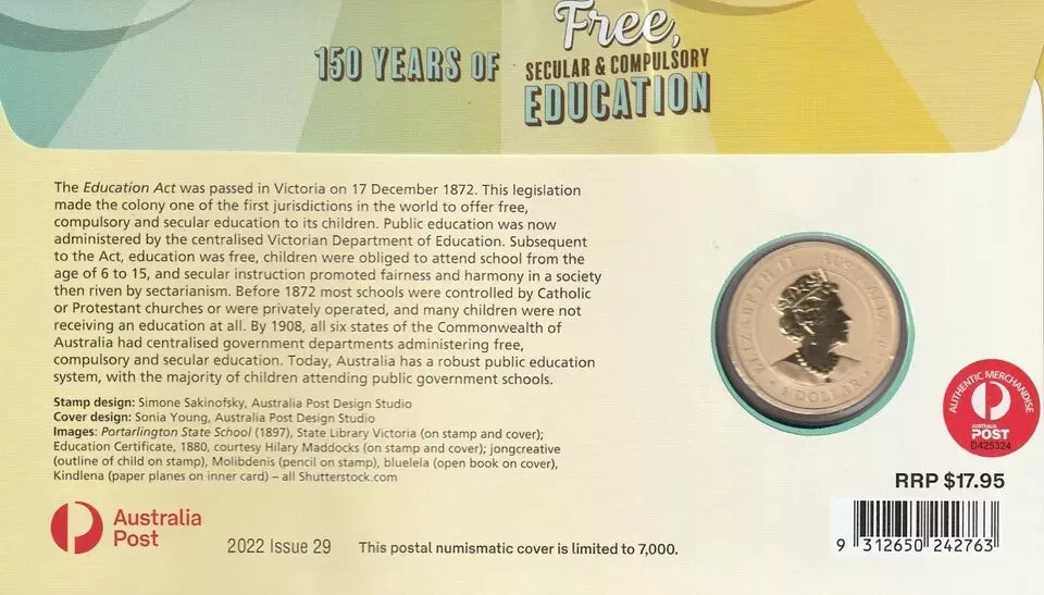 2022 Free Education 150 Years - $1 Coin Perth Mint PNC