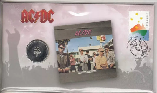 2021 AC/DC Dirty Deeds Done Dirt Cheap - 20c Commemorative Coin RAM PNC