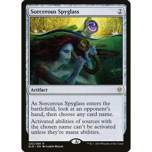 Sorcerous Spyglass (Rare) - MTG Throne of Eldraine - Near Mint Non Foil