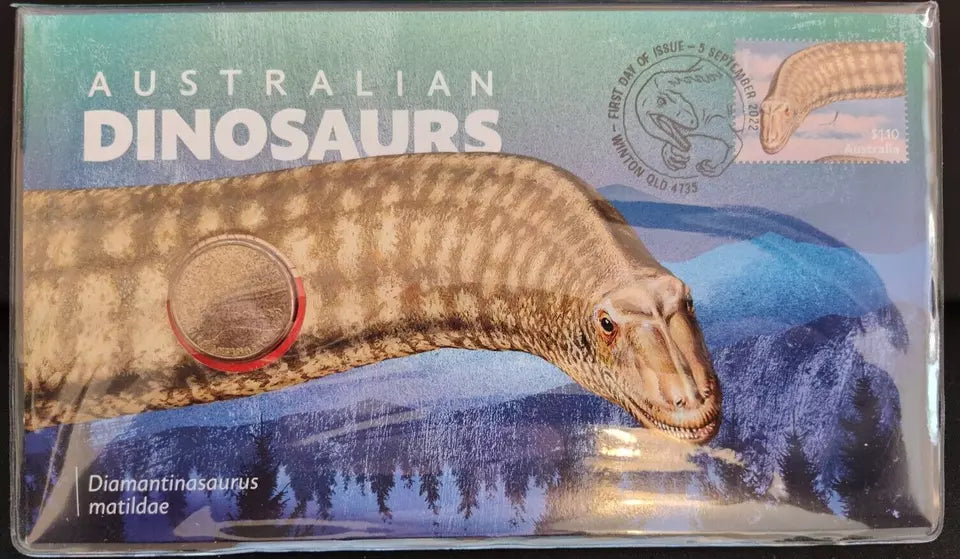 2022 Australian Dinosaurs Diamantinasaurus matildae - $1 Coin RAM PNC