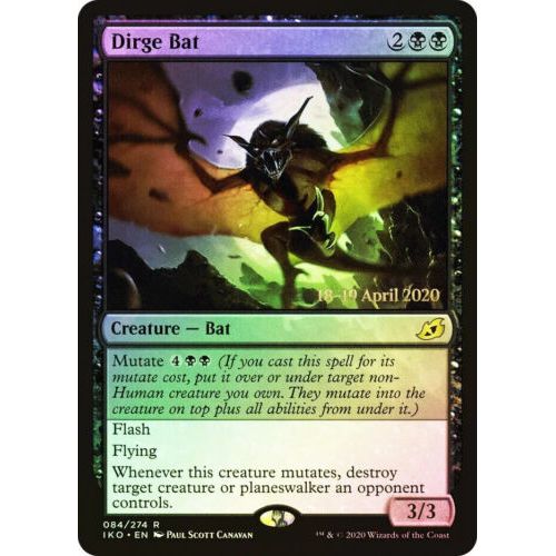 Dirge Bat (Prerelease Promo) - MTG Ikoria - Near Mint Foil