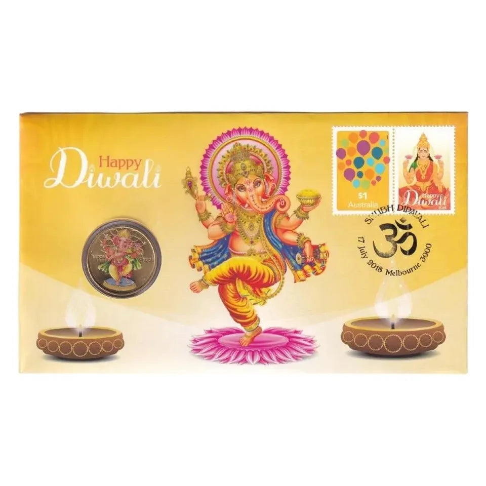 2018 Diwali Festival $1 Tuvalu Perth Mint PNC