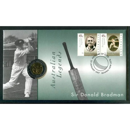 1997 Australian Legends Sir Don Bradman - $5 Coin RAM PNC