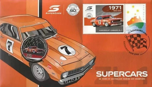 2020 Australia Supercars 1971 Chevrolet Camaro ZL1 - 50c Coloured Coin RAM PNC